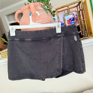 Free People Black Athletic Skort with Logo